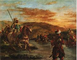 Eugene Delacroix Fording a Stream in Morocco oil painting picture